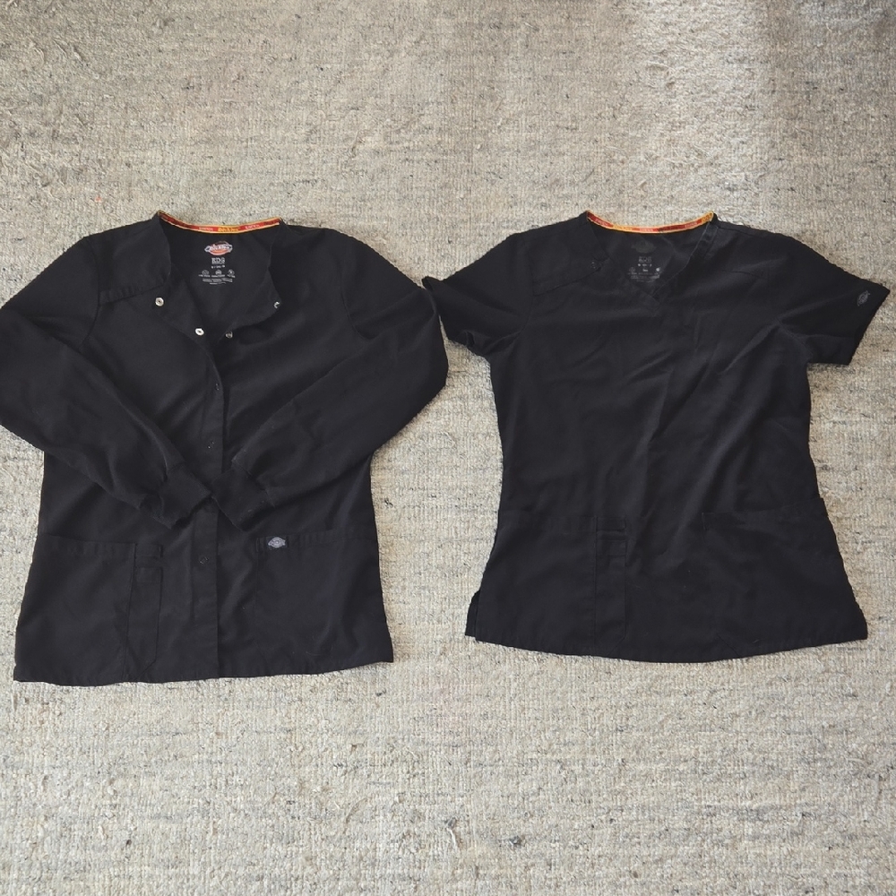 Dickies Black Scrub Top and Jacket
